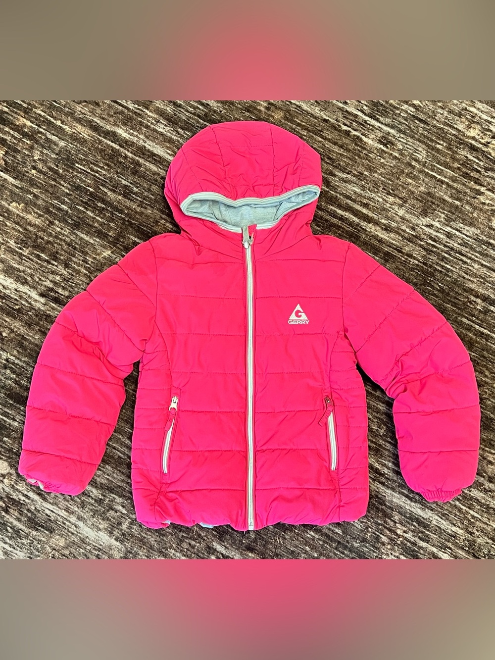 Gerry Bright Pink Puffer Jacket with Hood